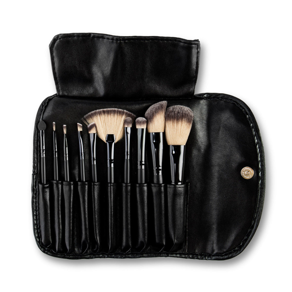 bellapierre BP Professional Brush Set – Black. All Brushes You Ever Needed. Includes a Faux Leather Brush Case - TrueSkinity