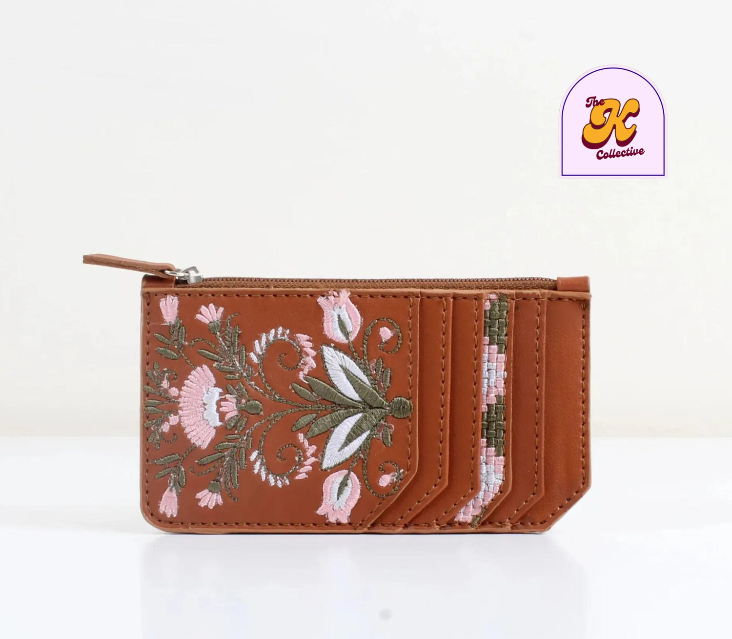 Havane Flowered Card Holder
