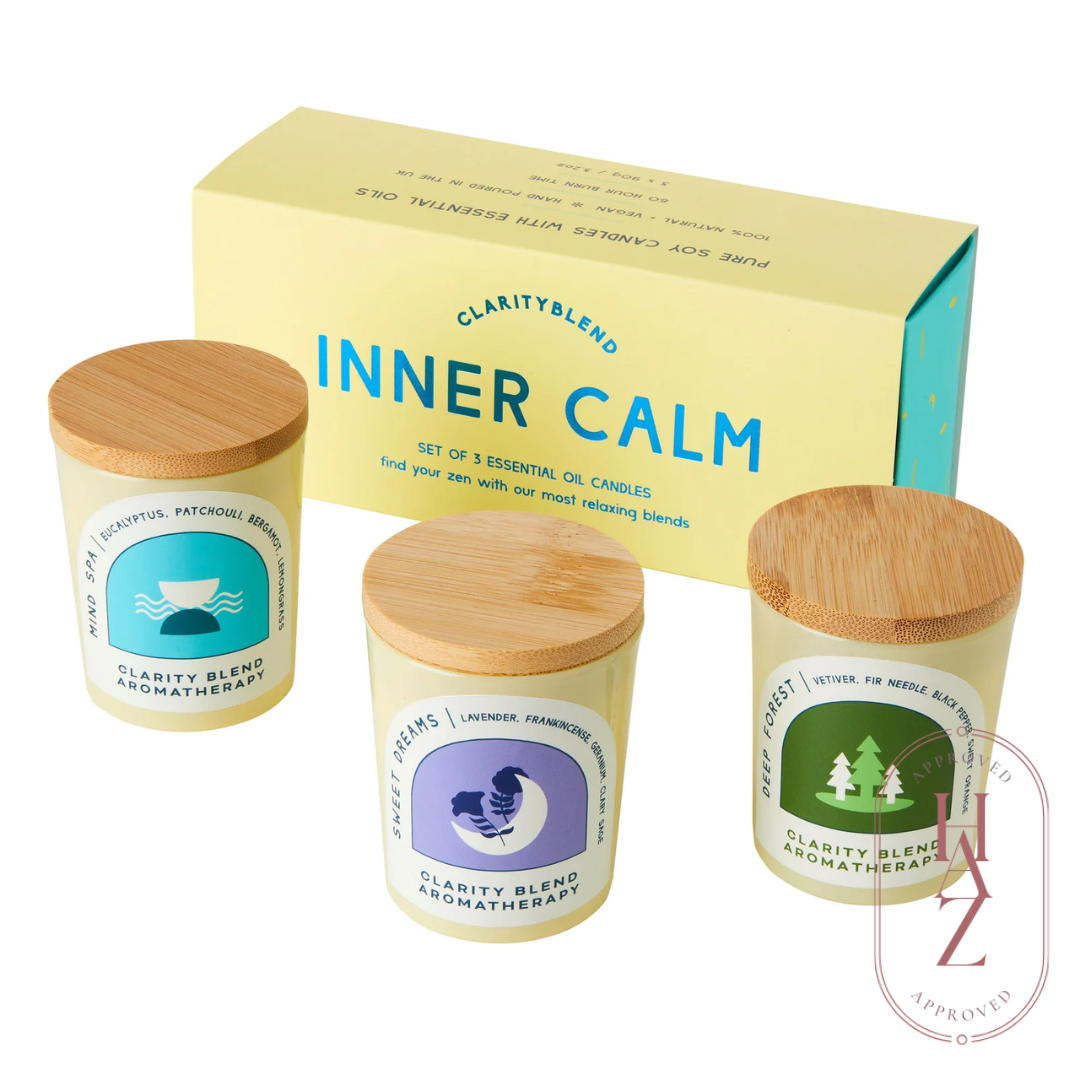 Set of 3 aromatherapy candles - HAZ approved