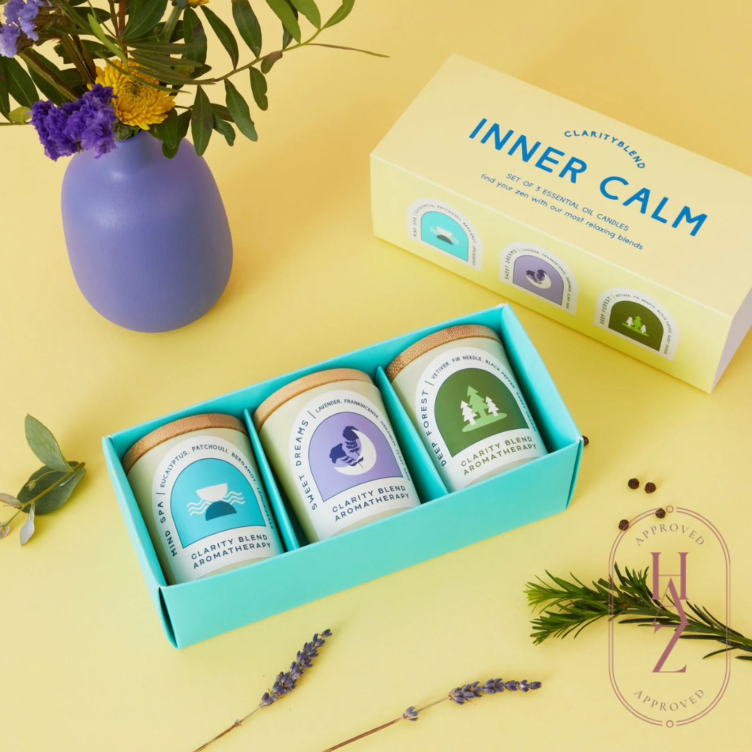 Set of 3 aromatherapy candles - HAZ approved