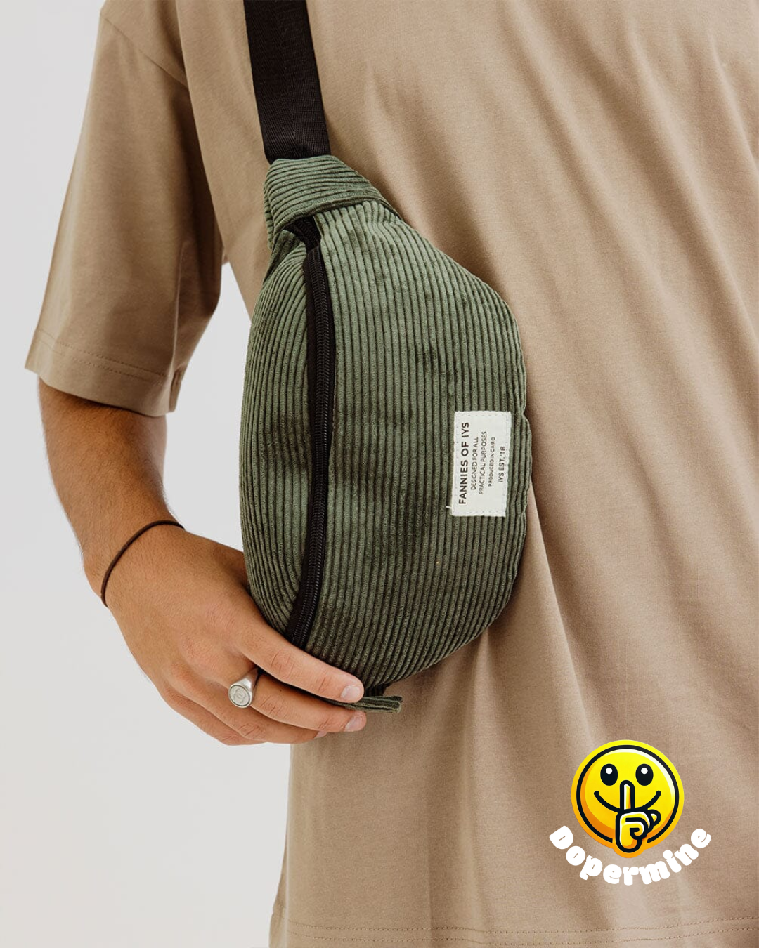 Olive Grey Fanny Pack - Dopermine