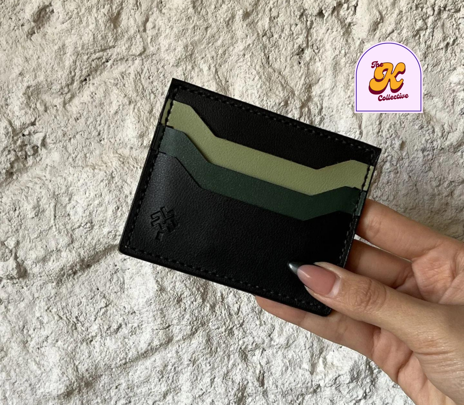Wild Turtle Card Holder In Black