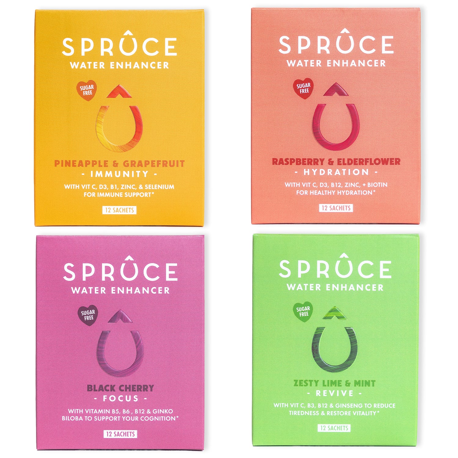 Spruce water enhancer - 12 servings - Natural Sugar Free with 8 Essential Vitamins and minerals - Available in 4 Flavors - enara wellness