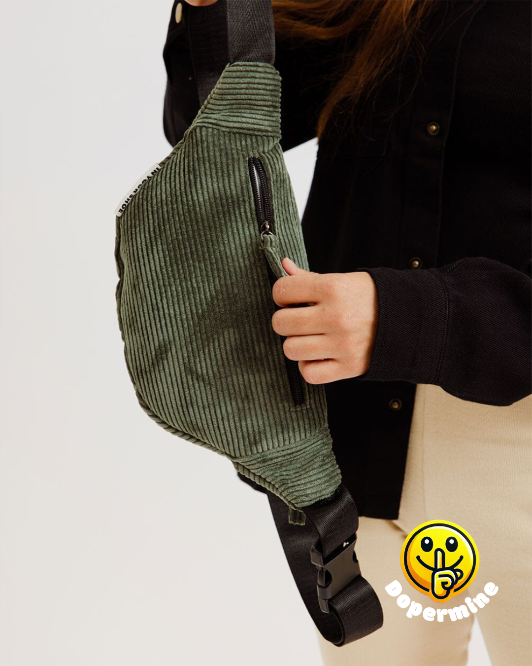 Olive Grey Fanny Pack - Dopermine