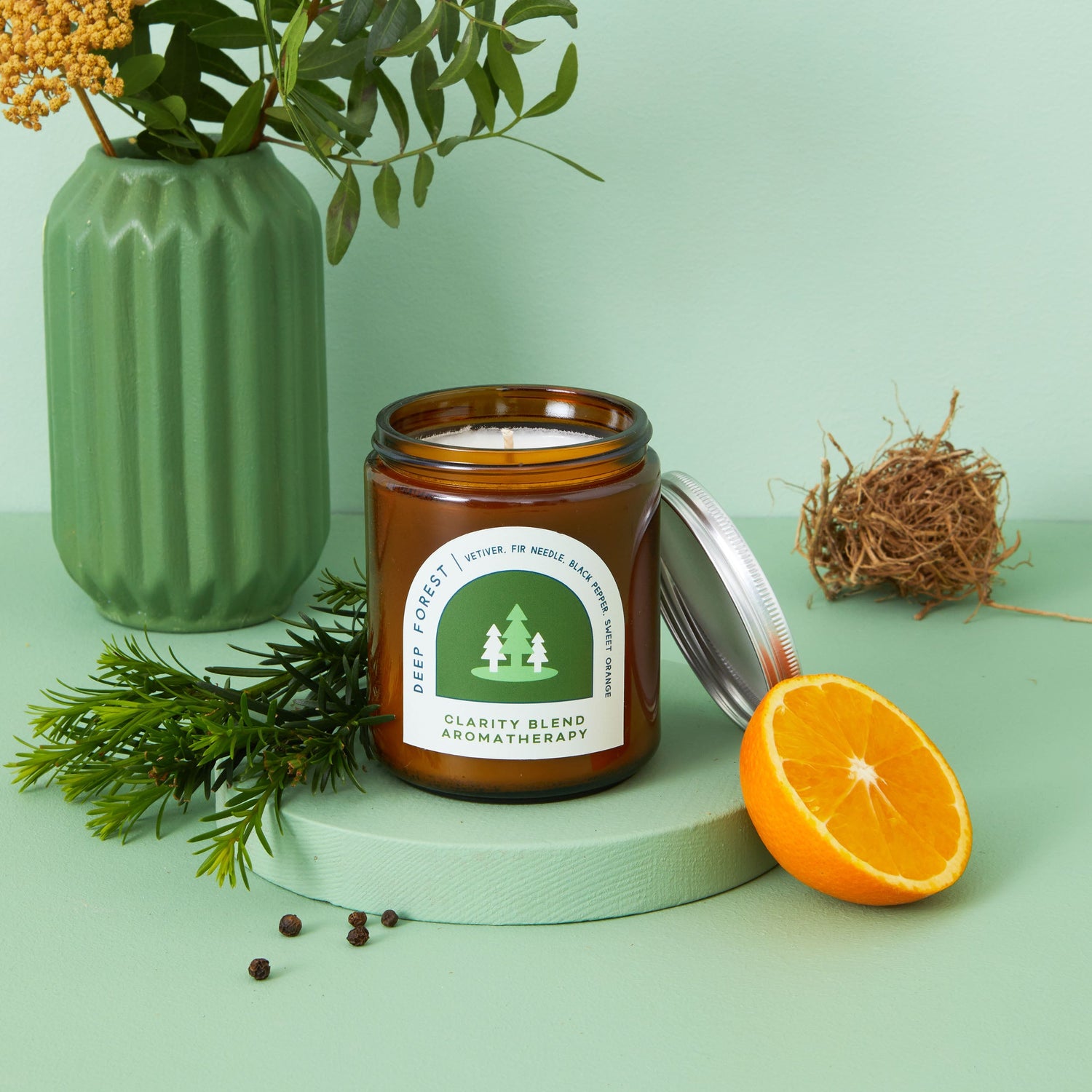 Deep Forest aromatherapy candle (200g) - enara Wellness