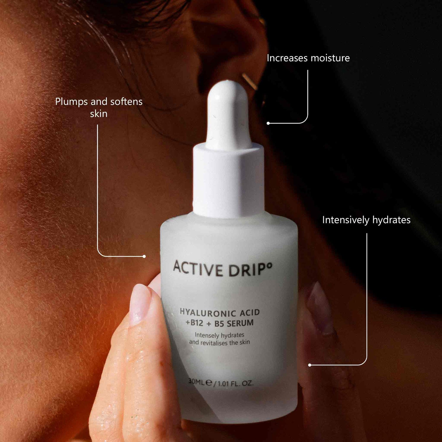 Active Drip HYALURONIC ACID + B12 + B5 SERUM 30 ML - enara Wellness