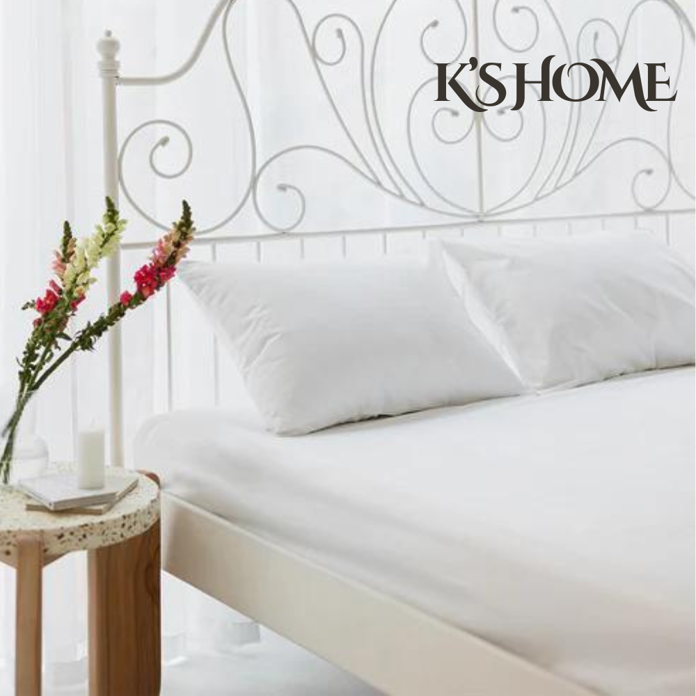 White Sateen Bedsheet - K’s Home