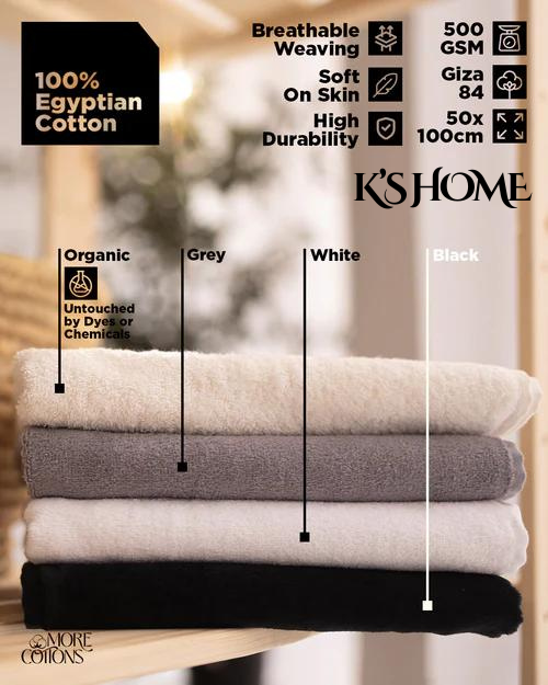 Egyptian Cotton Face Towel 100% - K’s Home