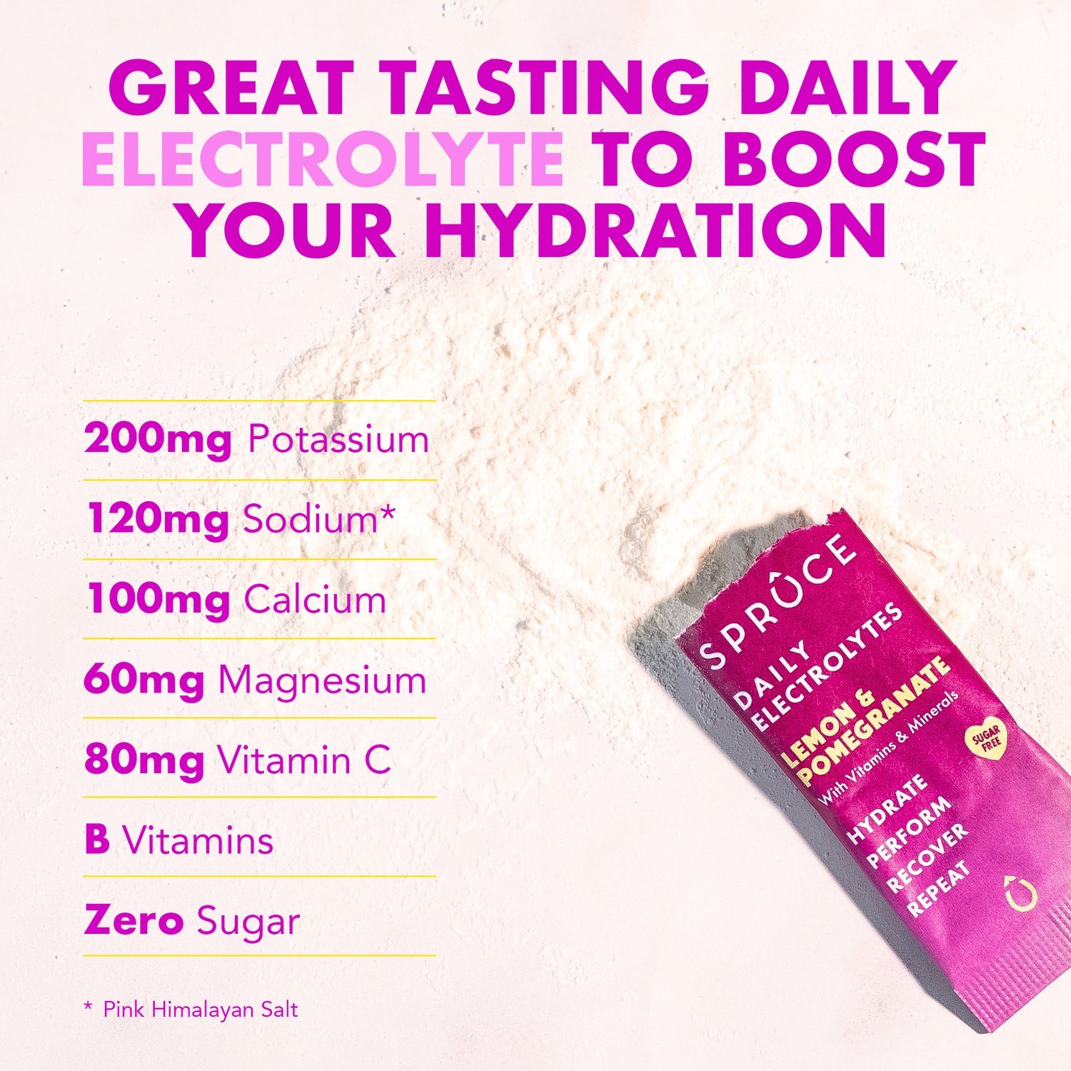 Spruce Daily Electrolyte Lemon & Pomegranate - Candice Grace