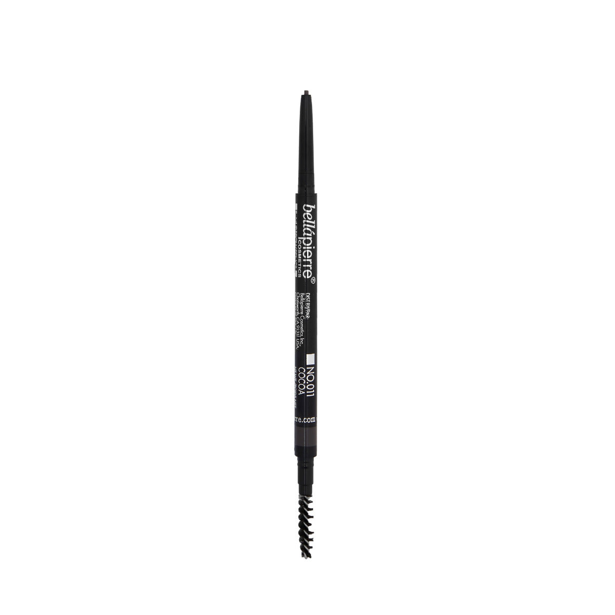 bellapierre TwistUP Brow Pencil. Ultra-slim, retractable brow pencil with a spoolie for grooming brows beforehand and blending afterwards. TrueSkinity