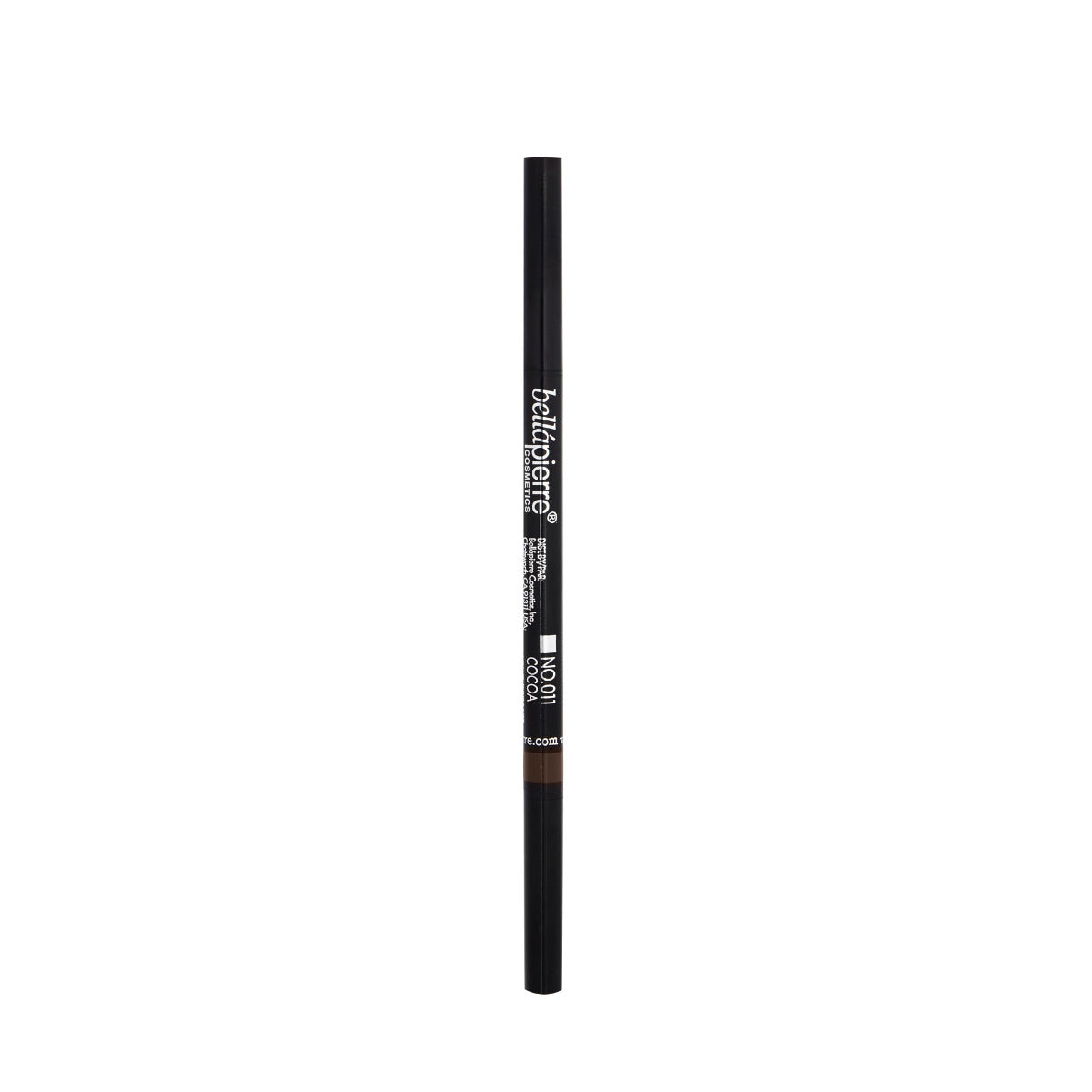 bellapierre TwistUP Brow Pencil. Ultra-slim, retractable brow pencil with a spoolie for grooming brows beforehand and blending afterwards. TrueSkinity