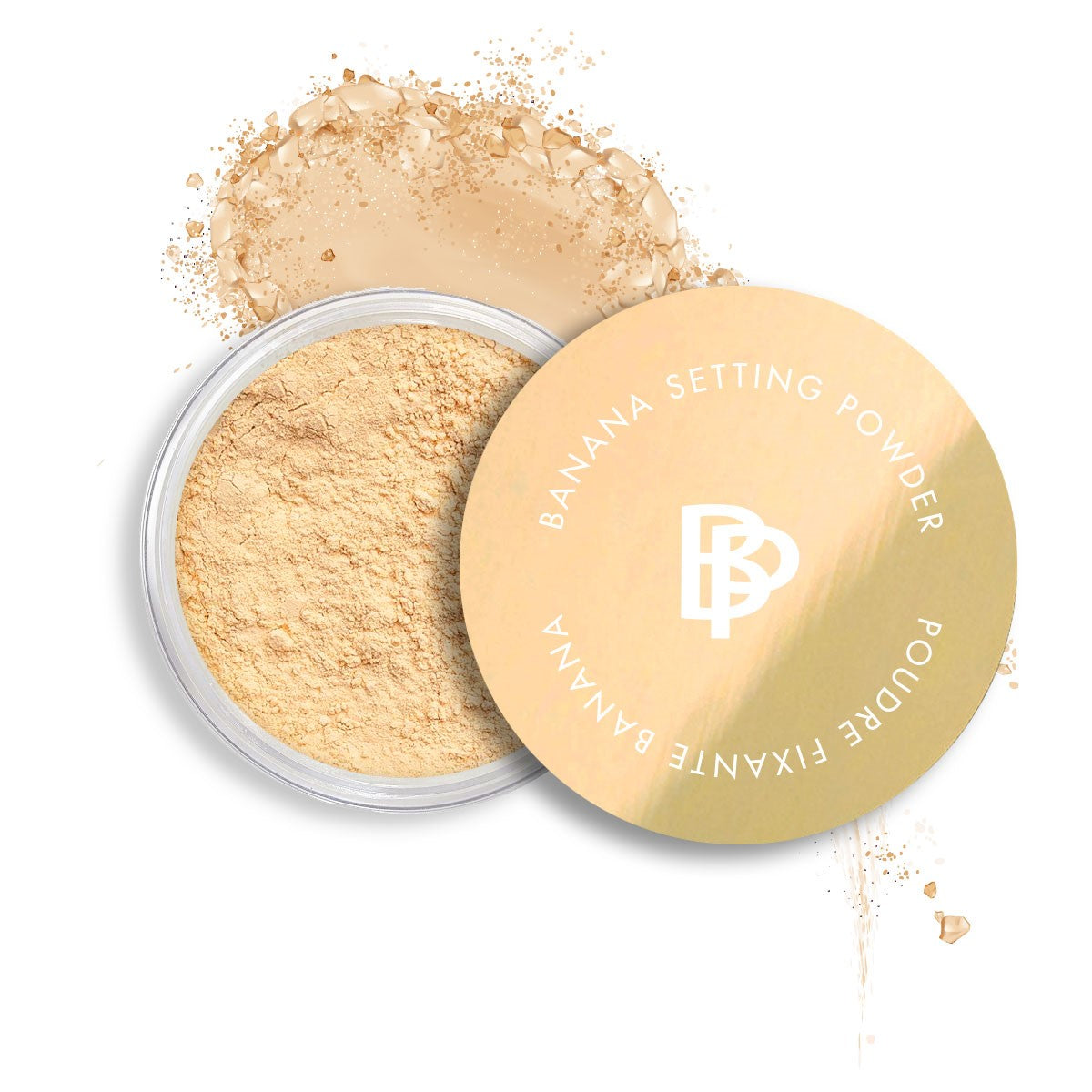 bellapierre Banana Setting Powder. A color-correcting setting powder that has a yellow hue to counteract any redness or discoloration. Ideal for setting under eye makeup, spot correcting, or even used as a base eyeshadow. TrueSkinity