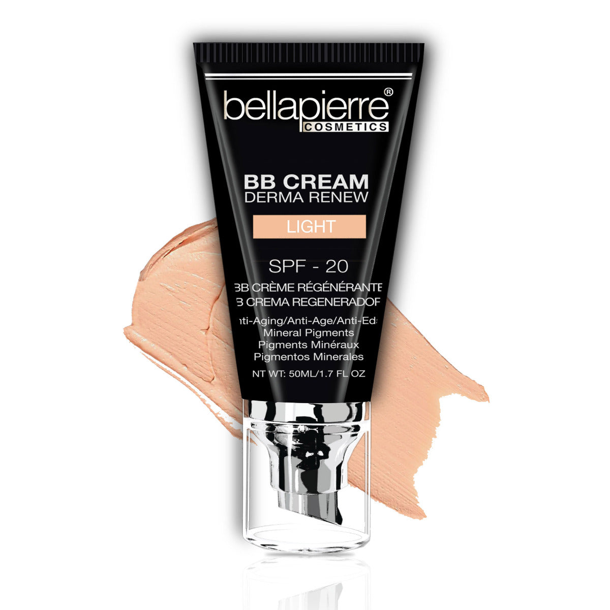bellapierre Derma Renew BB Cream. 4-in-1 Concealer, Foundation, SPF 20 and Moisturizer. Medium to Full Coverage. Oil-free & Mineral-based - TrueSkinity