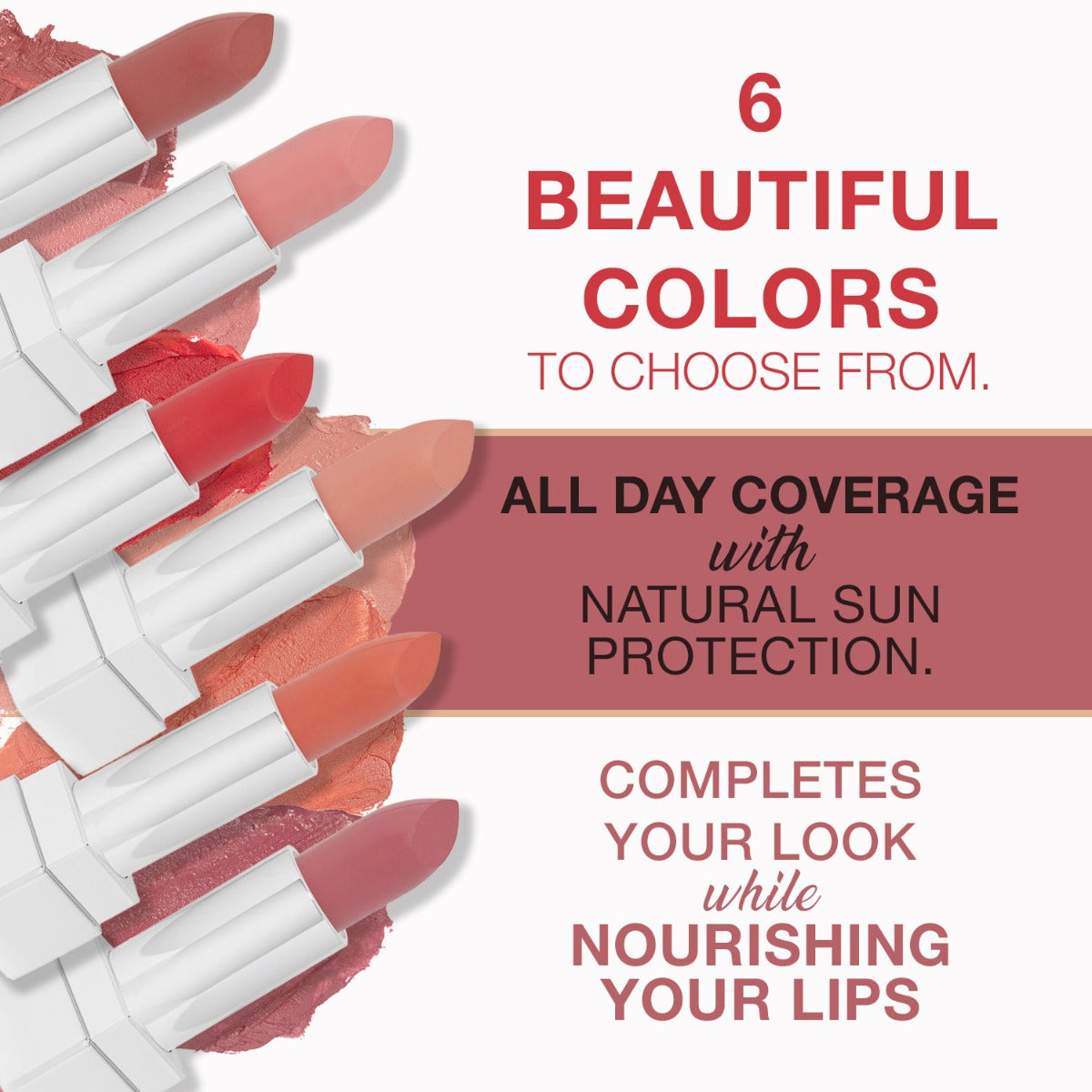 bellapierre Mineral Lipstick. All natural with mineral pigments, iron oxides and Vitamin C & Vitamin E for luscious, flawless lips.