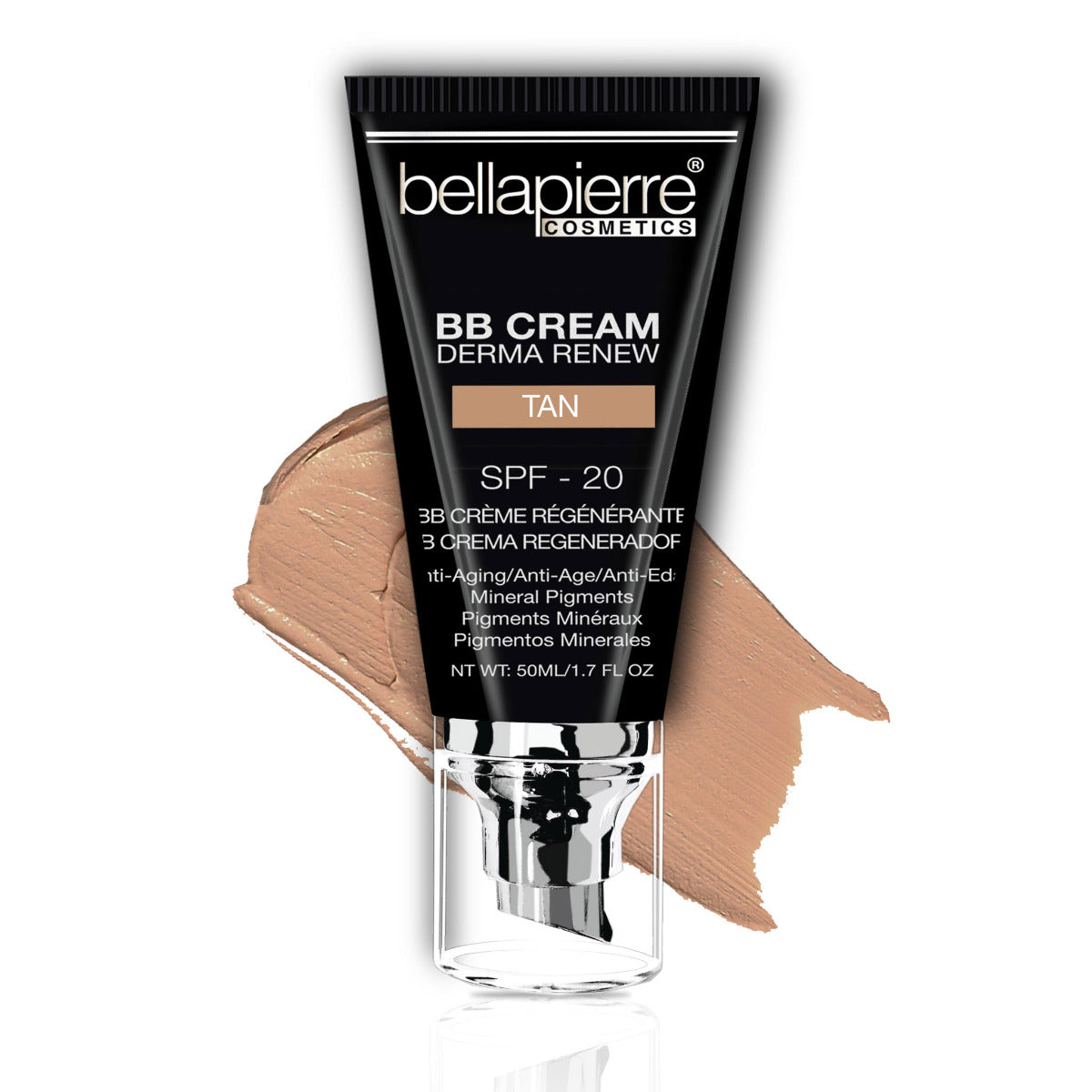 bellapierre Derma Renew BB Cream. 4-in-1 Concealer, Foundation, SPF 20 and Moisturizer. Medium to Full Coverage. Oil-free & Mineral-based - TrueSkinity