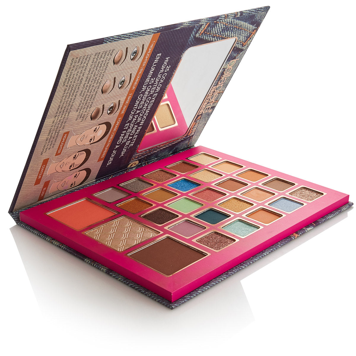 bellapierre Eye and Face Book. Full Face Palette Featuring 25 Eyeshadows with Bronzer, Blush, and Highlighter Finishes. Non-Toxic & Paraben-Free.  TrueSkinity