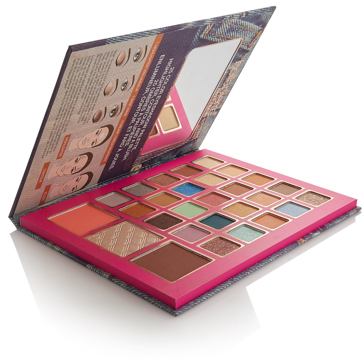 bellapierre Eye and Face Book. Full Face Palette Featuring 25 Eyeshadows with Bronzer, Blush, and Highlighter Finishes. Non-Toxic & Paraben-Free.  TrueSkinity